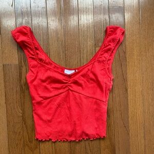 Urban Outfitters Red Knit Top